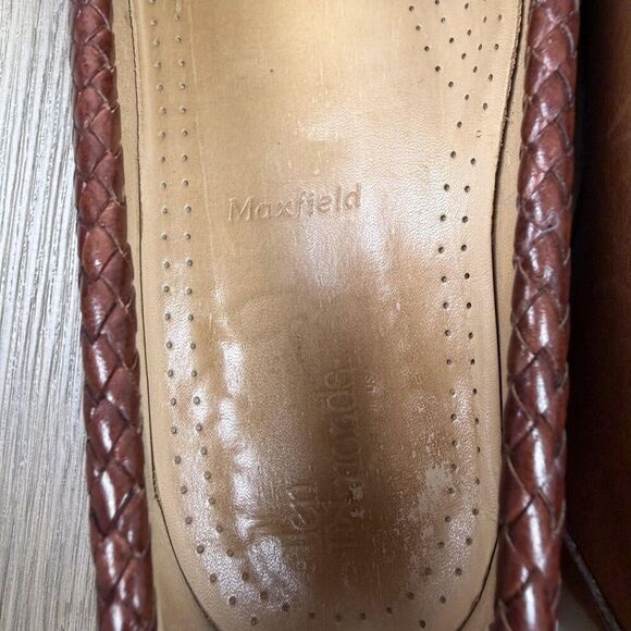 Allen Edmonds Maxfield Shoes Mens Size 10.5 D Brown Leather Tassel Loafers USA main image 5